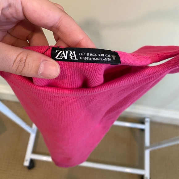 Hot Pink Cropped Tank - Picture 3 of 3